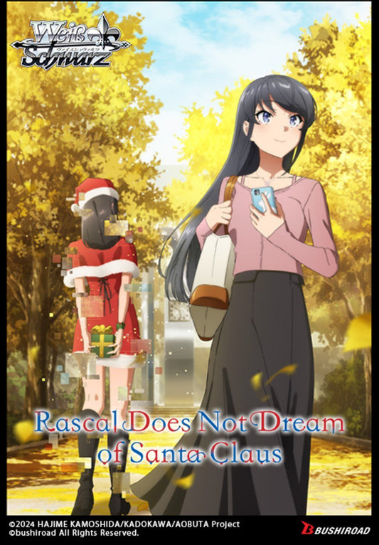 Weiss Schwarz Rascal Does Not Dream of Santa Claus Booster Box Display | 10 Packs per Display | 8 Cards per Pack | English Trading Card Game Sealed Box (PREORDER - Release Date October 23, 2026)